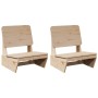 Sillas de jardín 2 uds madera maciza pino 60x64x70,5 cm