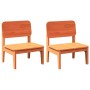 Sillas de jardín 2 uds marrón cera 60x52,5x72 cm en Sillas de jardín | Comprar online en Foro24