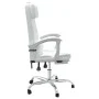 Silla de oficina reclinable masaje cuero sintético blanco de vidaXL, Sillas de oficina - Ref: Foro24-349748, Precio: 137,67 €...