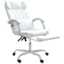 Silla de oficina reclinable masaje cuero sintético blanco de vidaXL, Sillas de oficina - Ref: Foro24-349748, Precio: 137,67 €...