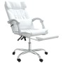 White synthetic leather massage reclining office chair by vidaXL, Office chairs - Ref: Foro24-349748, Price: 133,89 €, Discou...