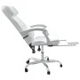 Silla de oficina reclinable masaje cuero sintético blanco de vidaXL, Sillas de oficina - Ref: Foro24-349748, Precio: 137,67 €...