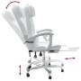 White synthetic leather massage reclining office chair by vidaXL, Office chairs - Ref: Foro24-349748, Price: 133,89 €, Discou...