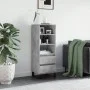 Concrete gray plywood tall sideboard 40x36x110 cm by vidaXL, Sideboards - Ref: Foro24-831520, Price: 73,82 €, Discount: %