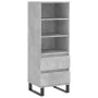 Concrete gray plywood tall sideboard 40x36x110 cm by vidaXL, Sideboards - Ref: Foro24-831520, Price: 73,82 €, Discount: %