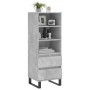 Concrete gray plywood tall sideboard 40x36x110 cm by vidaXL, Sideboards - Ref: Foro24-831520, Price: 74,79 €, Discount: %
