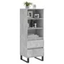 Concrete gray plywood tall sideboard 40x36x110 cm by vidaXL, Sideboards - Ref: Foro24-831520, Price: 73,82 €, Discount: %