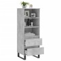 Concrete gray plywood tall sideboard 40x36x110 cm by vidaXL, Sideboards - Ref: Foro24-831520, Price: 74,79 €, Discount: %