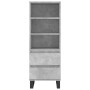 Concrete gray plywood tall sideboard 40x36x110 cm by vidaXL, Sideboards - Ref: Foro24-831520, Price: 74,79 €, Discount: %