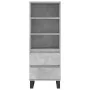 Concrete gray plywood tall sideboard 40x36x110 cm by vidaXL, Sideboards - Ref: Foro24-831520, Price: 73,82 €, Discount: %