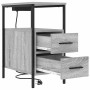 Mesa de Noche con cajón 2 pcs Gris sonoma 30 x 48 x 61 cm