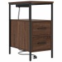 Mesa de Noche Marrón roble 30 x 48 x 61 cm Madera contrachapada