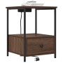 Cabinete de Noche con Estación de Carga 2 pcs Marrón roble