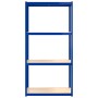 Shelving 4 levels 2 units steel and blue plywood by vidaXL, Industrial shelving - Ref: Foro24-3154147, Price: 98,88 €, Discou...