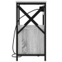 Cabinete de Noche con Estación de Carga con cajón Gris sonoma