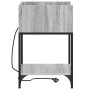 Mesa de Noche con estante 2 pcs Gris sonoma 40 x 40 x 61 cm