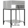 Mesa de Noche con estante 2 pcs Gris sonoma 40 x 40 x 61 cm