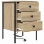 Armario de Noche con cajón 2 pcs Roble Sonoma 42 x 41 x 61 cm