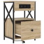 Armario de Noche con cajón 2 pcs Roble Sonoma 40 x 31 x 60 cm