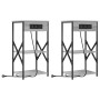 Armario de Noche con estante 2 pcs Gris sonoma 41 x 31 x 76 cm