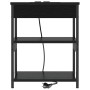 Armario de Noche 2 pcs Roble negro Madera contrachapada