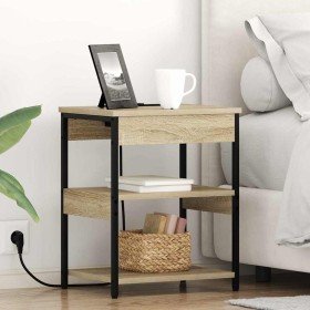 Armario de Noche 2 pcs Roble Sonoma Madera contrachapada