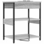Armario de Noche 2 pcs Gris sonoma Madera contrachapada