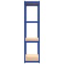 Shelving 4 levels 2 units steel and blue plywood by vidaXL, Industrial shelving - Ref: Foro24-3154147, Price: 98,88 €, Discou...