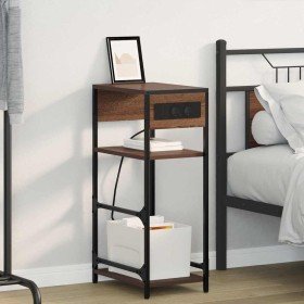 Armario de Noche con cajón Marrón roble 40 x 27 x 76 cm en Mesitas de noche | Comprar online en Foro24