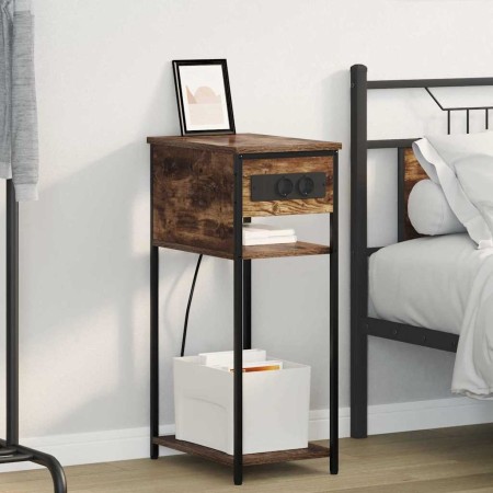 Armario de Noche Roble ahumado 41 x 28 x 76 cm