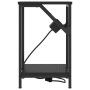 Mesa de Noche Roble negro 38 x 30 x 48 cm Madera contrachapada