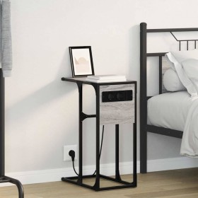 Mesa de Noche Gris sonoma Madera contrachapada