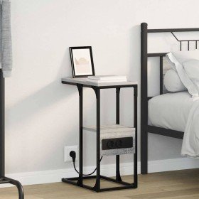 Armario de Noche con cajón Gris sonoma 41.5 x 26 x 60.5 cm