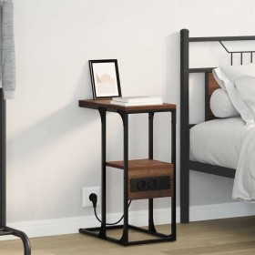 Armario de Noche con cajón Marrón roble 41.5 x 26 x 60.5 cm