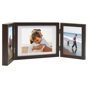 Dark brown triple collage photo frame 22x15cm+2x(10x15cm) by vidaXL, Photo frames - Ref: Foro24-332750, Price: 12,83 €, Disco...