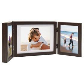 Dunkelbrauner Dreifach-Collage-Fotorahmen 22x15cm+2x(10x15cm) von vidaXL, Bilderrahmen - Ref: Foro24-332750, Preis: 13,02 €, ...