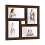 Collage photo frame for 4 photos of 10x15 cm in dark brown MDF. by vidaXL, Photo frames - Ref: Foro24-332770, Price: 16,94 €,...