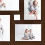 Collage photo frame for 4 photos of 10x15 cm in dark brown MDF. by vidaXL, Photo frames - Ref: Foro24-332770, Price: 16,94 €,...