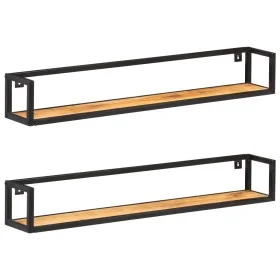 Estantes de pared 2 unidades 120 cm madera maciza acacia de vidaXL, Estantes y estanterías - Ref: Foro24-320675, Precio: 97,3...