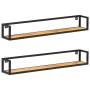 Wandregale 2 Einheiten 120 cm massives Akazienholz von vidaXL, Regale und Regale - Ref: Foro24-320675, Preis: 99,30 €, Rabatt: %