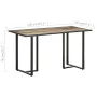 Mesa de comedor de madera maciza reciclada 140 cm de vidaXL, Mesas de cocina y de comedor - Ref: Foro24-320692, Precio: 198,8...