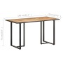 Solid rough mango wood dining table 140 cm by vidaXL, Kitchen and dining tables - Ref: Foro24-320691, Price: 177,58 €, Discou...