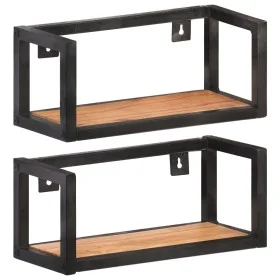 Estantes de pared 2 unidades 40 cm madera maciza acacia de vidaXL, Estantes y estanterías - Ref: Foro24-320669, Precio: 44,08...