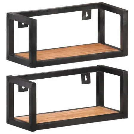 Estantes de pared 2 unidades 40 cm madera maciza acacia de vidaXL, Estantes y estanterías - Ref: Foro24-320669, Precio: 44,08...