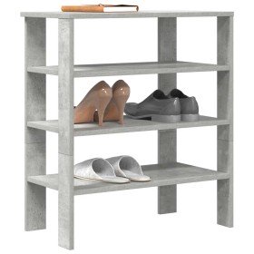Mueble zapatero madera contrachapada gris hormigón 61x32x70 cm en Zapateros y organizadores de calzado | Comprar online en Foro2