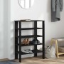Mueble zapatero madera contrachapada negro 61x32x87,5 cm