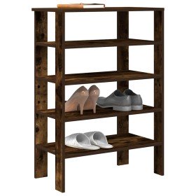 Zapatero madera contrachapada roble ahumado 61x32x87,5 cm en Zapateros y organizadores de calzado | Comprar online en Foro24