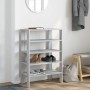 Mueble zapatero madera contrachapada gris sonoma 61x32x87,5 cm