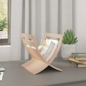 Stehender Zeitschriftenständer aus Holz in Naturfarbe von vidaXL, Zeitschriftenständer - Ref: Foro24-241217, Preis: 41,35 €, ...