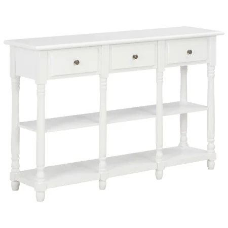 White MDF console table 120x30x76 cm by vidaXL, Side tables - Ref: Foro24-280015, Price: 217,78 €, Discount: %